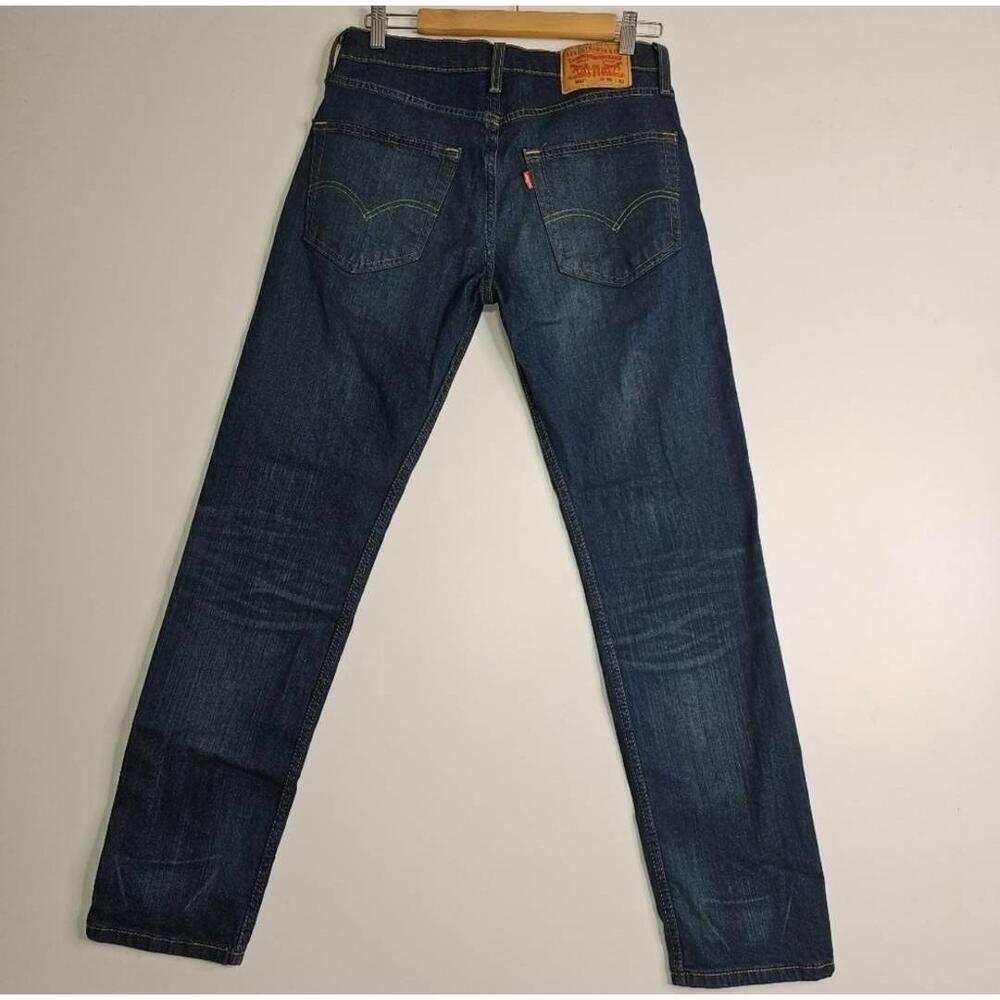 Levi's 502 Men's Blue Slim Fit Dark Wash Stretch Jeans Size 30x32 - Picture 7 of 8